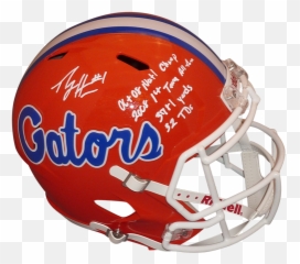Percy Harvin Autographed Florida Gators Speed Deluxe Full - Size Replica Helmet W Stat Inscriptions Png,2008 Icon Helmet