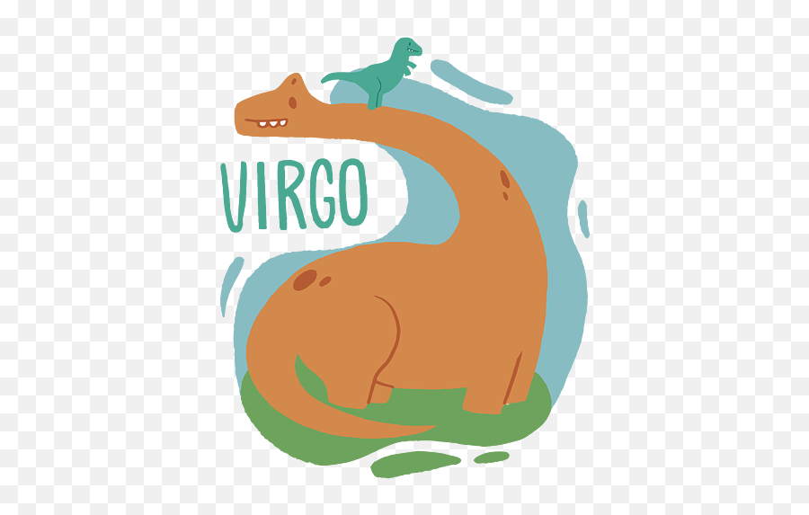 Cute Animal Dinosaur Zodiac Sign Virgo Kids T - Shirt For Sale Png,Virgo Icon