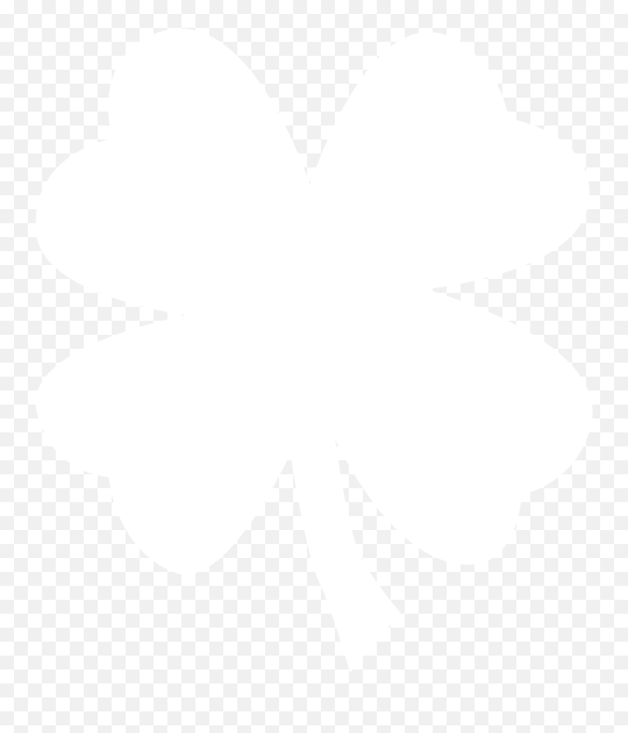 Download White Four Leaf Clover Png - Four Leaf Transparent White 4 Leaf Clover,Clover Png