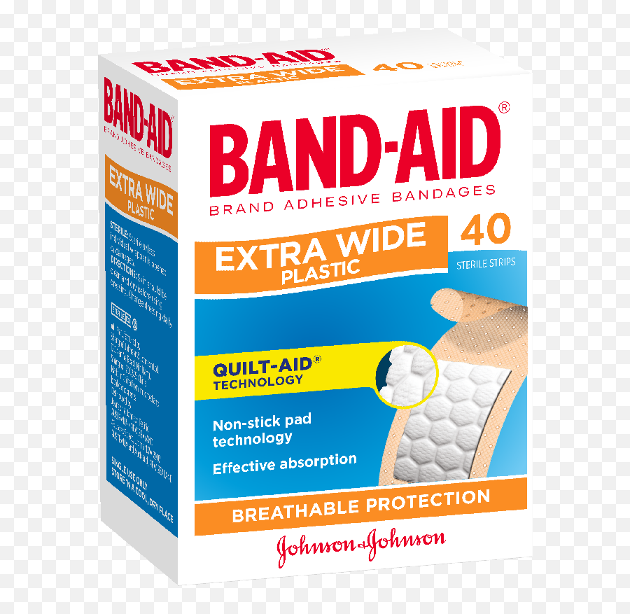 Adhesive Strips Extra Wide 40 Band - Aid Brand Adhesive Band Aid Png,Bandaid Png