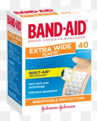Adhesive Strips Extra Wide 40 Band - AID Brand Band Aid png
