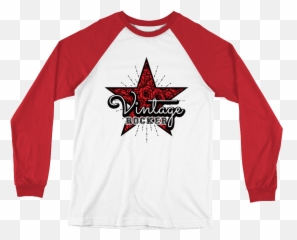 Download Vintage Rocker Long Sleeve Baseball T - Shirt With Png,Rocker Png