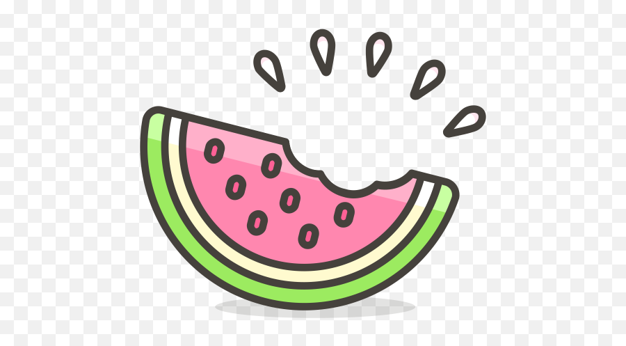 Watermelon Emoji Icon Of Colored Outline Style - Available Watermelon Icon Png,Watermelon Png