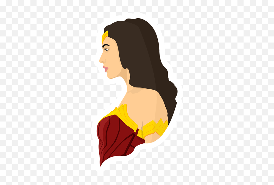 Wonder Woman Sticker - Just Stickers Woman Sticker Png,Wonder Woman Png