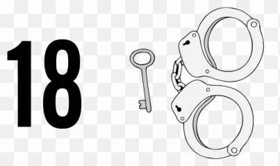 Handcuffs Vector Png - Handcuffs Clipart Peg Word Mnemonic Circle