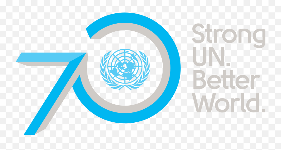Download Hd Un70 Anniversary Logo - United Nations Png,United Nations Logo Png