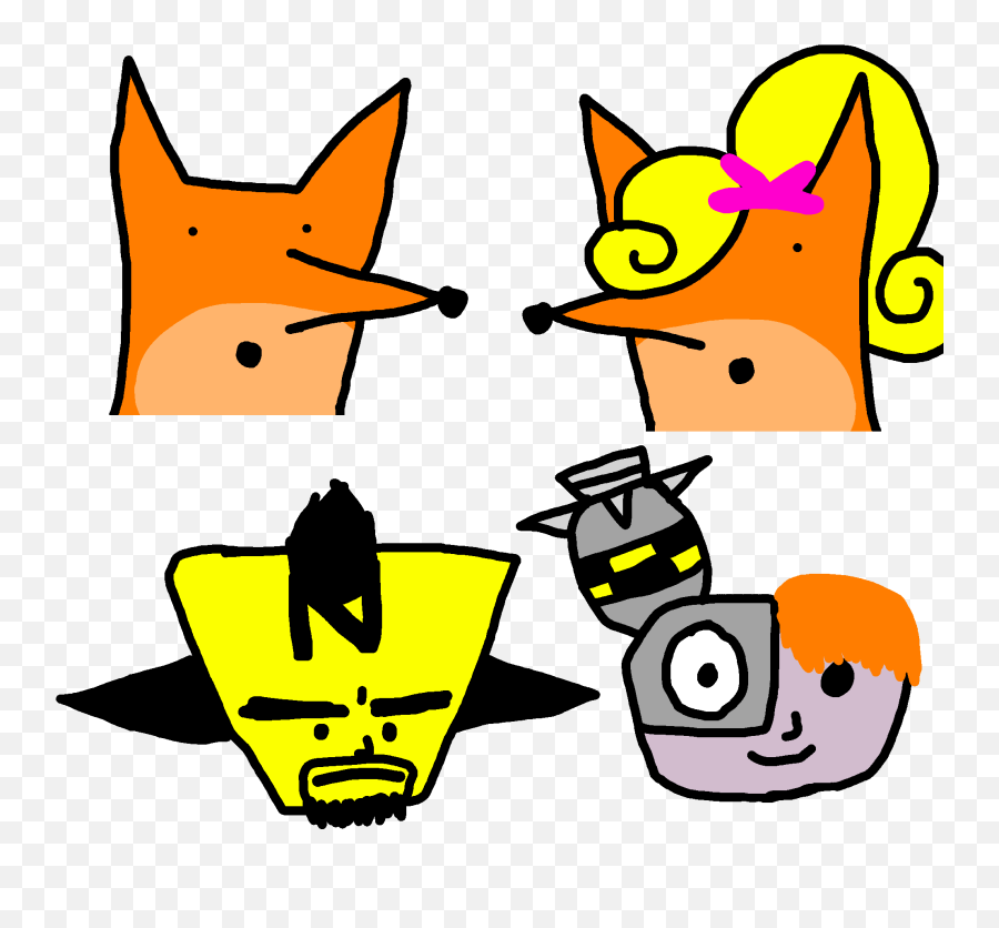 I Poorly Draw Ctr Characters Daily A Month Before Release - Cartoon Png,Crash Bandicoot Woah Png