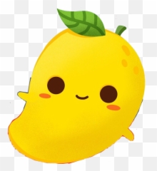 Mango Fruit Fruits Leaves Leaf Cartoon Freetoedit - Mango Cute Png,Cute Face Png
