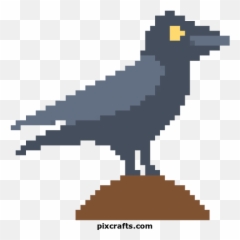 Raven - Printable Pixel Art png