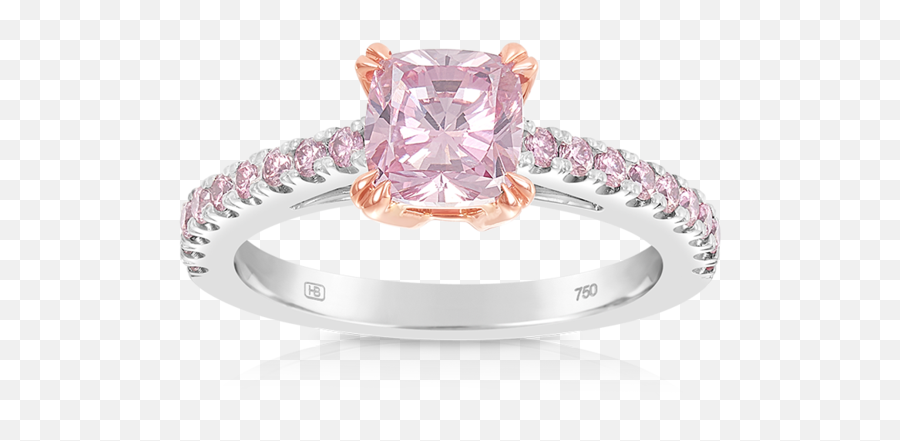 106ct Cushion Cut Argyle Pink Diamond Vault Ring - Argyle Pink Diamond Ring Png,Pink Diamond Png