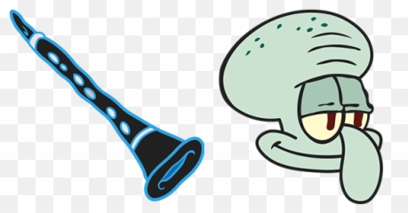 Spongebob Squidward Clarinet U2013 Custom Cursor Browser Extension - Squidward Clarinet Png,Clarinet Png