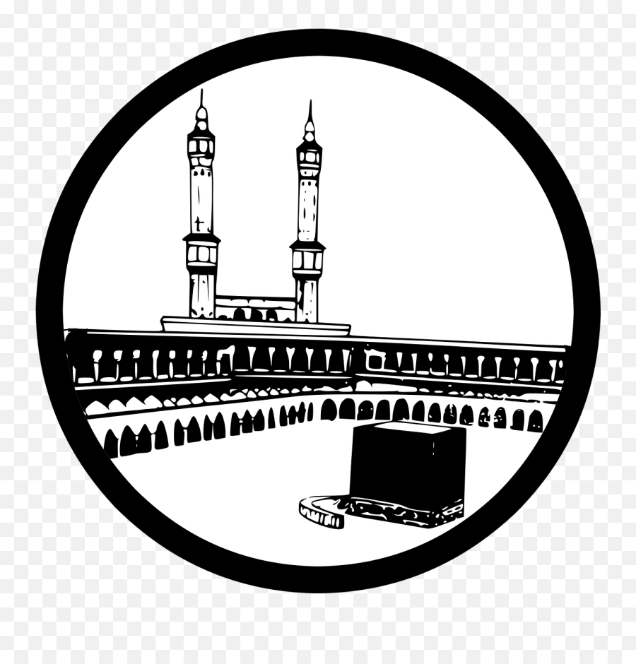 Mecca Mosque Muslim - Ka Bah Hitam Putih Png,Kaaba Png