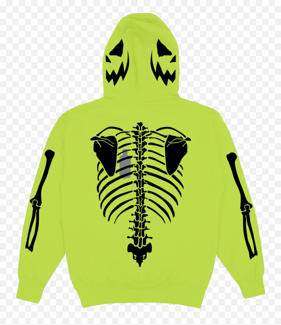 Skelton Heart Safety Green - Hoodie Png,Skelton Png