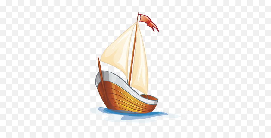 Ship Cartoon Sailing Free Hq Image - Sailing Boat Cartoon Png,Cartoon Boat Png