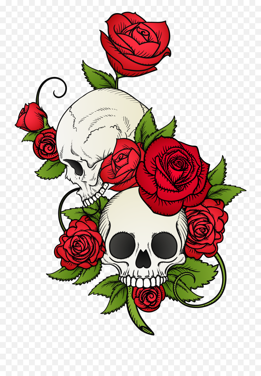 Download And Skull Painted Calavera Hand T - Shirt Vector Hq Drawing Skulls And Roses Png,Calavera Png