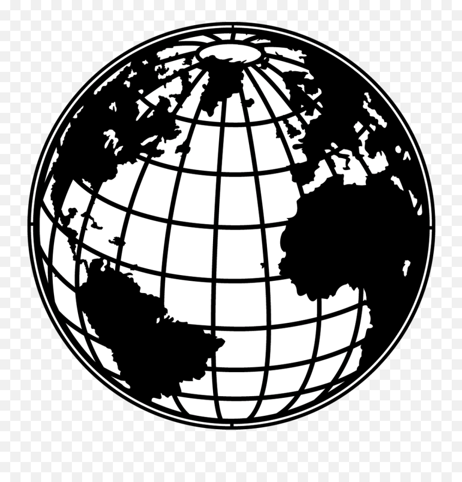 Apollo Globe - Globe Latitude And Longitude Clipart Png,Globe Black And White Png