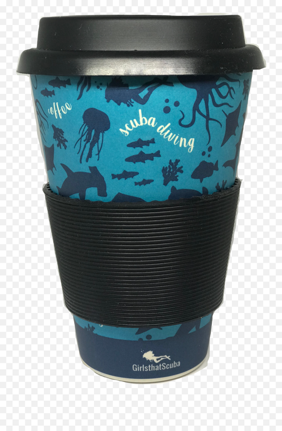 Bamboo Reusable Coffee Cup - Octopus Png,Coffee Cup Transparent