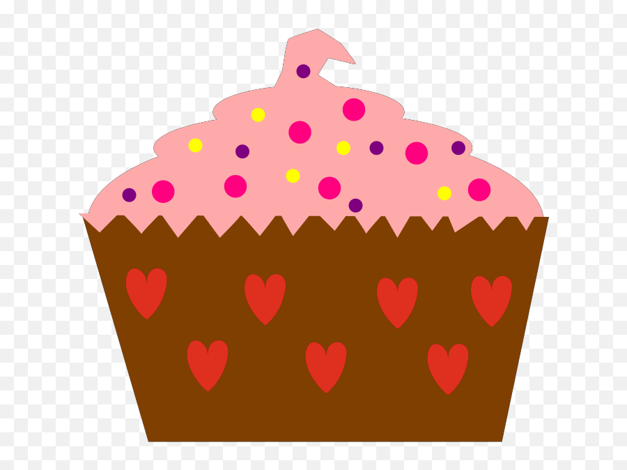 Pink Cupcake With Sprinkles Svg Vector - Baking Cup Png,Sprinkles Png