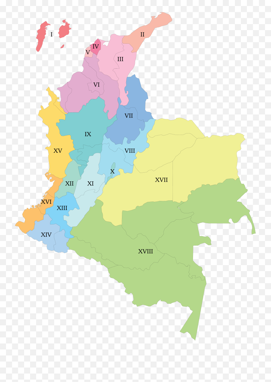 Mapa Gastronómico De Colombia Png Map