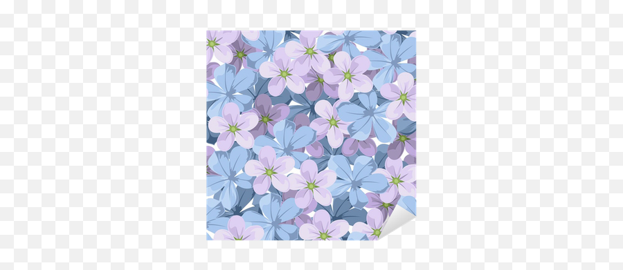 Seamless Background With Blue And Purple Flowers Vector Sticker U2022 Pixers - We Live To Change Png,Flowers Vector Png