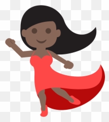 Woman Dancing Emoji Clipart - Lady Transparent png