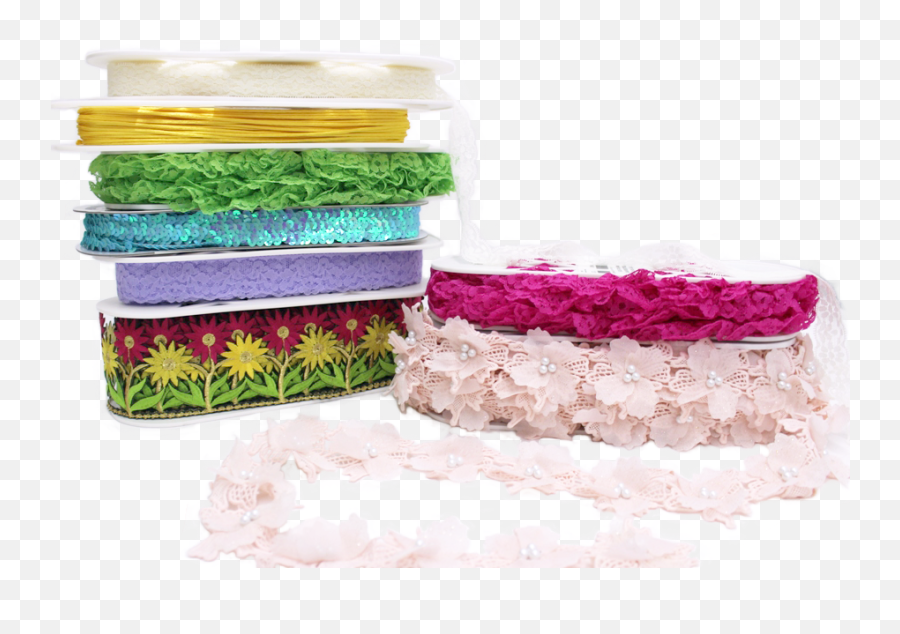 Spring Ribbons Laces Trims - Decorative Png,Lace Ribbon Png
