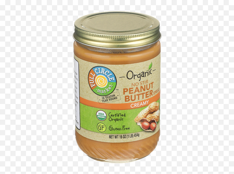 Full Circle Organic Creamy Peanut Butter Spread Hy - Vee Paste Png,Peanut Butter Jelly Time Aim Icon