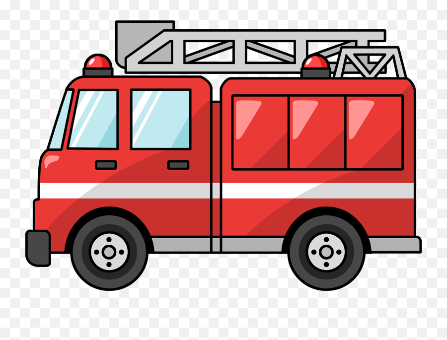 Fire Truck Clipart Png - Cartoon Fire Truck Drawing,Engine Png - free  transparent png images 
