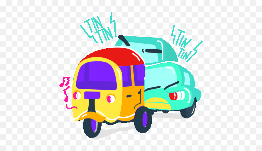 Happy Rickshaw Causes Traffic Gif - Language Png,Tintin Gay Icon