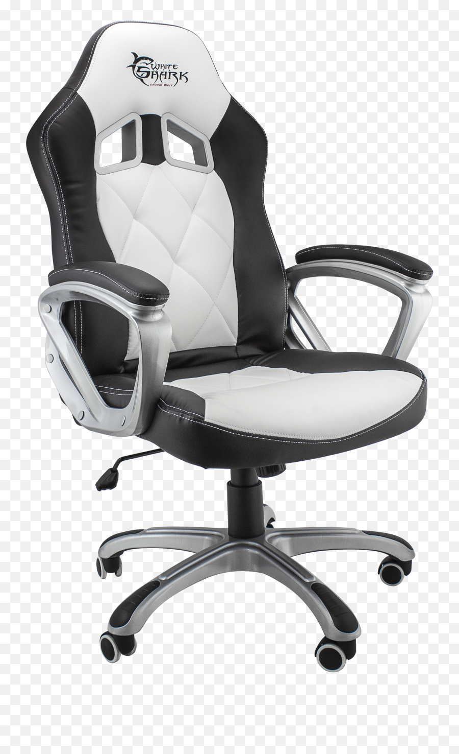 White Shark Gaming Chair Phantom Blackwhite - Whiteshark White Shark Gaming Chair Png,Gaming Chair Png