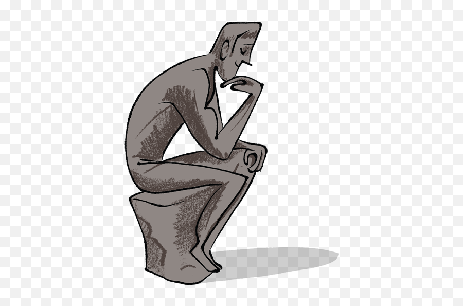 person in deep thought clipart
