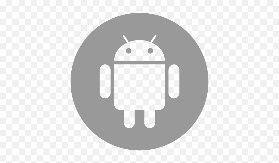 Gray Android Robot Icon Png Logo Symbol - Android Icon White Png,Robotic Icon