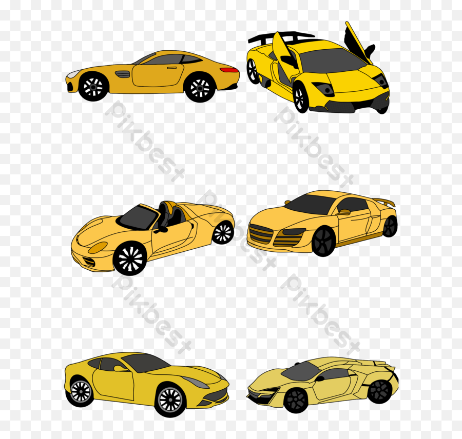 Yellow Luxury Car Sports Png Element Images Psd - Dibujo Bumblebee Carro,Car Icon Top View
