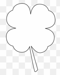 Black And White Four Leaf Clover Clip Ar 501792 - PNG 4