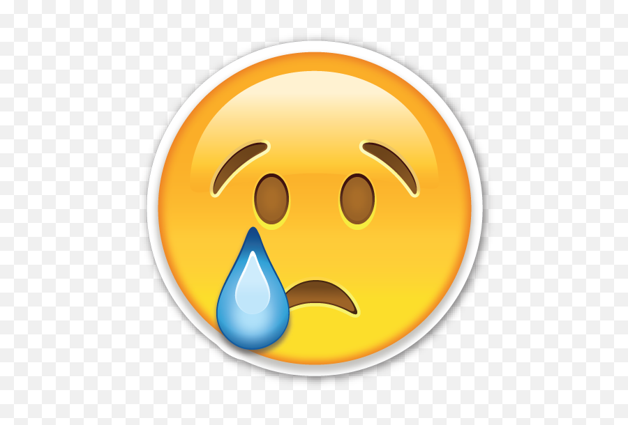Emoticon Tear Transparent Png - Sad Emoji Transparent Background,Tear Emoji Png