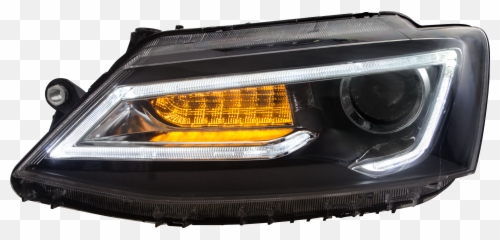 Car Head Light For Jetta Led Headlight - Car Front Light Png,Headlights Png