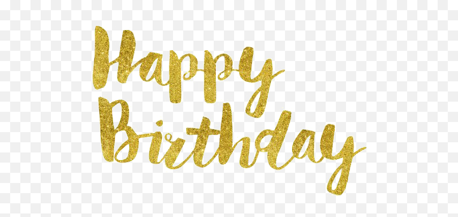 Happy Birthday Text Png Free Download - Gold Foil Happy Birthday,Happy Birthday Png