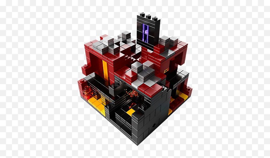 Build The Nether Where Ghasts Fly And Zombie Pigman - Lego Minecraft Micro World The Nether Png,Nether Portal Png