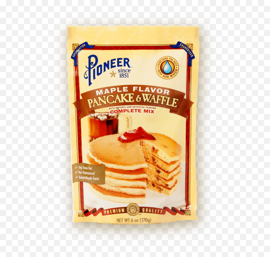 Maple Flavor Pancake U0026 Waffle Mix 6 Oz Pioneer - Pancake Png,Pancake Transparent