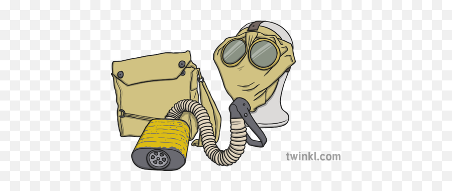 Wwi Gas Mask Illustration - Twinkl Cartoon Png,Gas Mask Png