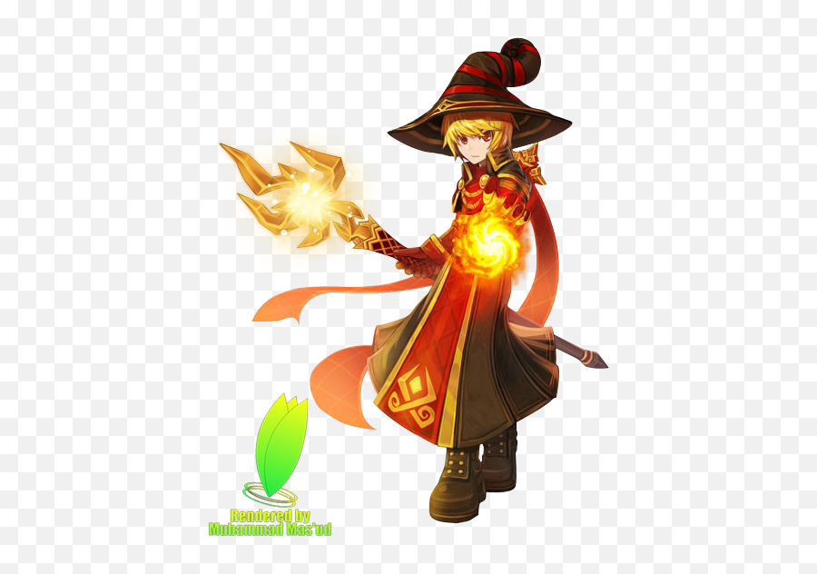 Fire Mage Male Lost Saga Character - Mikael Lost Saga Art Png,Mage Png