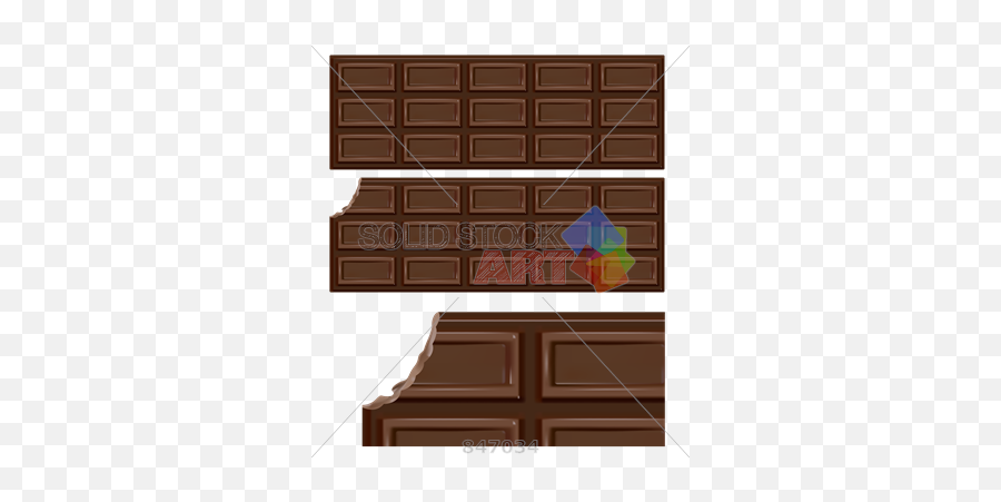 Stock Illustration Of Set Three Chocolate Bar Whole And Bitten Vector - Chocolate Bar Png,Chocolate Transparent Background