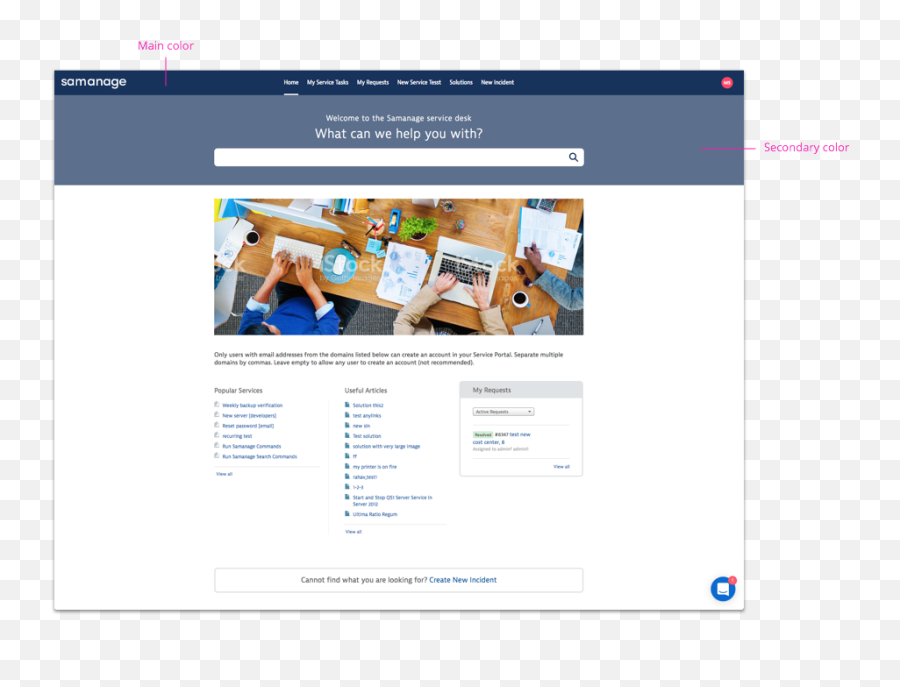 Samanage Service Portal Design Guide - Web Page Png,Portal Transparent Background