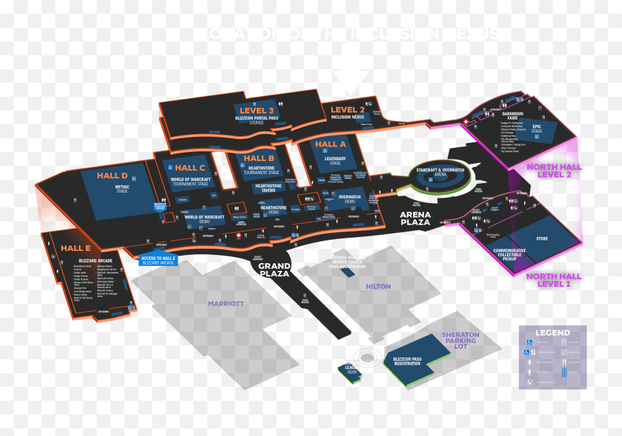 Blizzcon Inclusion Nexus Live Panels Schedule - General Blizzcon Map 2019 Png,Blizzard Png