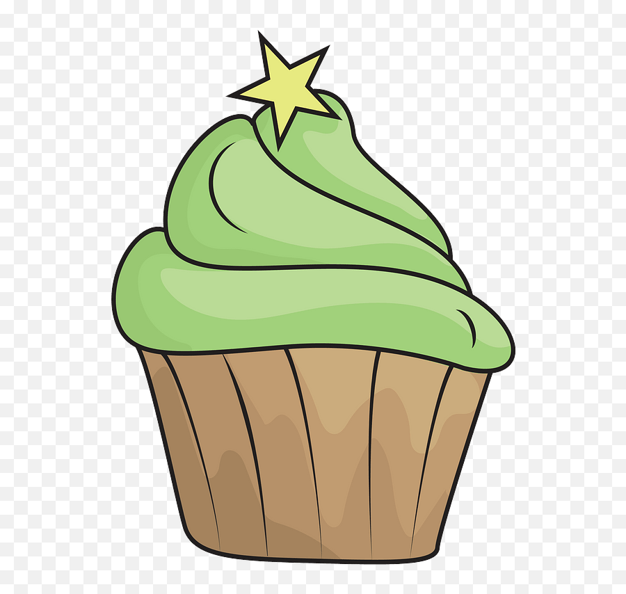 Green Cupcake Clipart - Clip Art Png,Cupcake Clipart Png