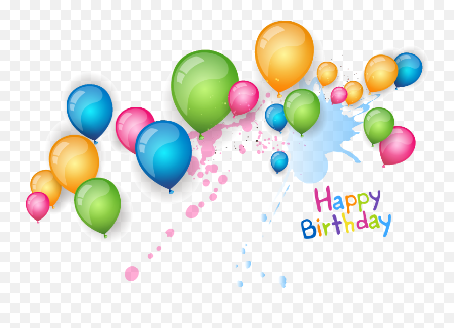 Download Hd Happy Birthday Balloon Png - Simple Happy Transparent Background  Happy Birthday Balloon Png,Birthday Balloon Png - free transparent png  images 