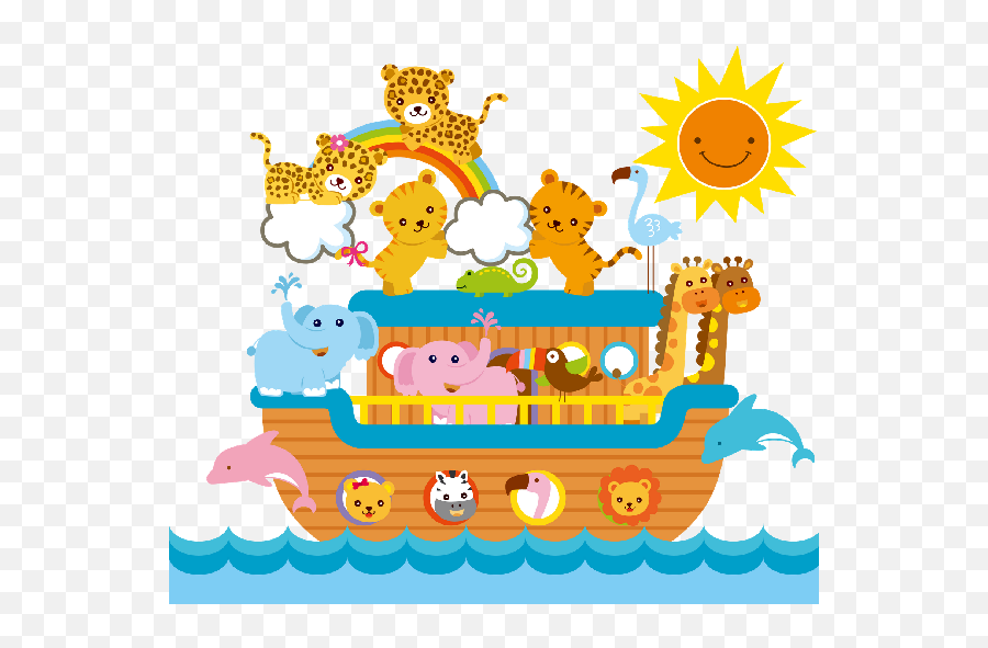 Library Of Baby Shower Noahs Ark Animals Clip Transparent - Clipart Ark Cartoon Png,Cartoon Animal Png