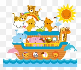 Library Of Baby Shower Noahs Ark Animals Clip Transparent - Clipart Ark Cartoon Png,Cartoon Animal Png