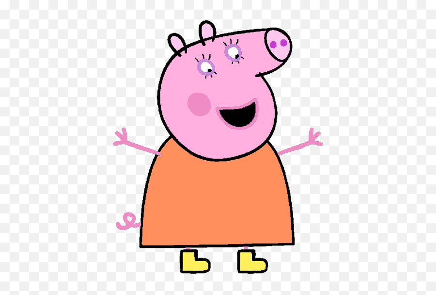 Peppa Pig Clipart - 444x540 Png Momma Pig From Peppa Pig,Pig Clipart Png