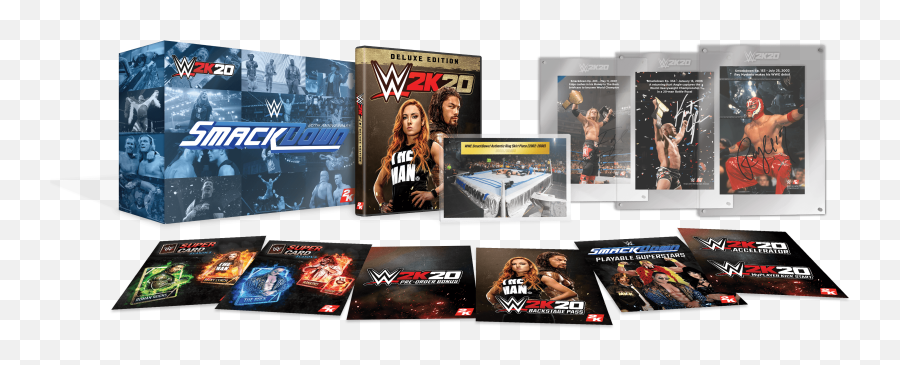 Step Inside Wwe 2k20 And Experience Franchise Firsts With - Wwe 2k20 Smackdown 20th Anniversary Edition Png,Wwe Roman Reigns Png